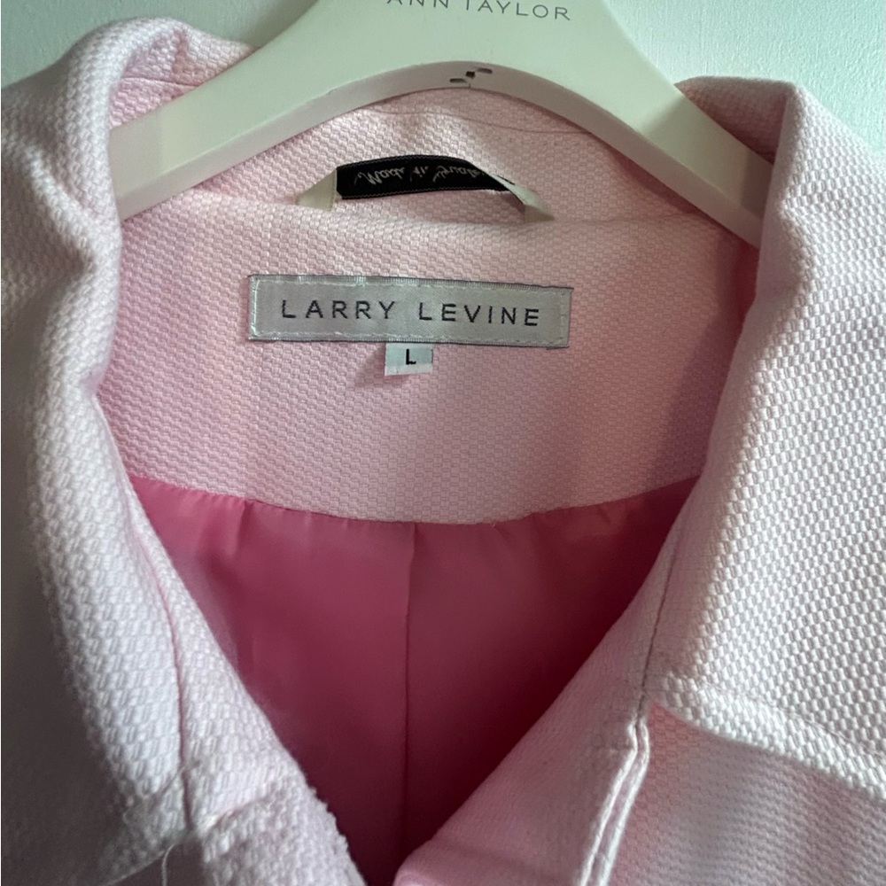 Larry Levine Light Pink Trench Coat - Picture 2 of 4